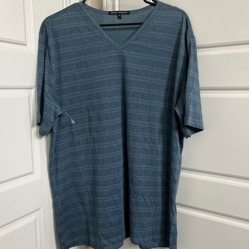Robert Barakett Short Sleeve V-neck Cotton T-Shirt Size XL